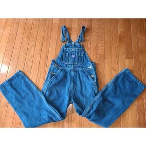 Big Smith 100% Cotton Dark Washed Denim Bib Overalls Youth Size 12 Farm Chore